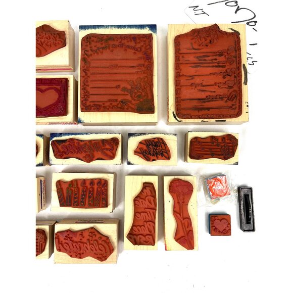 Rubber Stampede Stamps Set Lot Wood Posh Impressions Suzys Zoo Party Vintage 1 - Picture 6 of 10